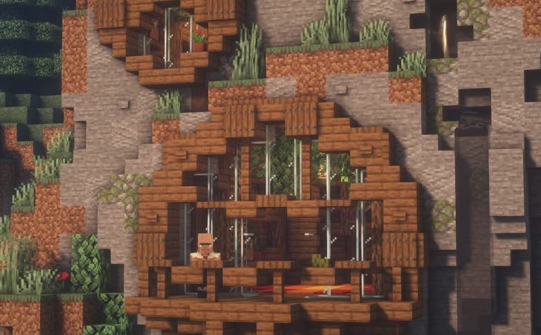 Mountain home in minecraft